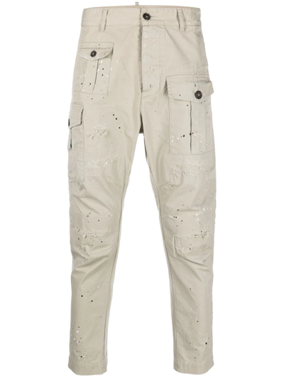 Dsquared2 Paint Splatter-print Cargo Trousers In <p>