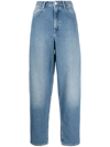 Isabel Marant Étoile Cropped Straight-leg Jeans In Blue