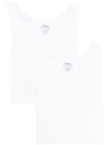 Polo Ralph Lauren Embroidered-logo U-neck Vest Set Of 2 In White