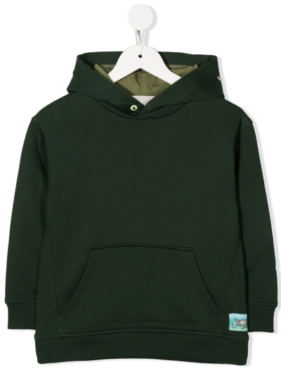 Scotch & Soda Kids' Logo-patch Long-sleeved Hoodie In Green | ModeSens