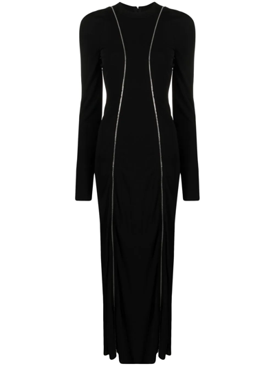 Victoria Beckham Piped-trim Detail Drss In Black