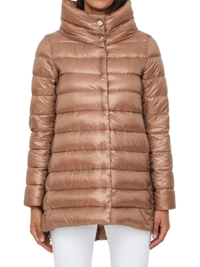 Herno Matilde Mid Down Jacket In Beige