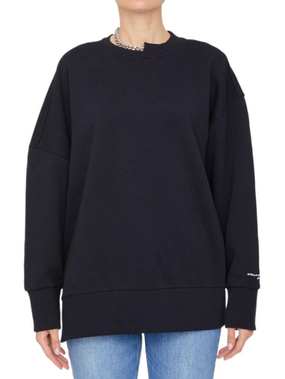 Stella Mccartney Falabella Chain Detail Cotton Sweatshirt In Black