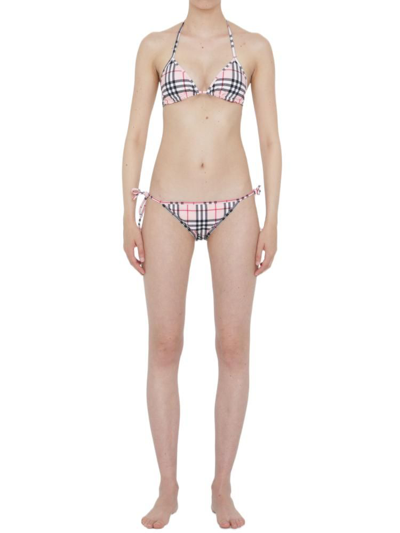 Burberry Pink Vintage Check Triangle Bikini