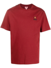 Kenzo Boke Flower Patch Round-neck T-shirt In Bordeaux