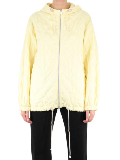 Jil Sander Mustard Diamond-quilted Jacket For Women In Yellow