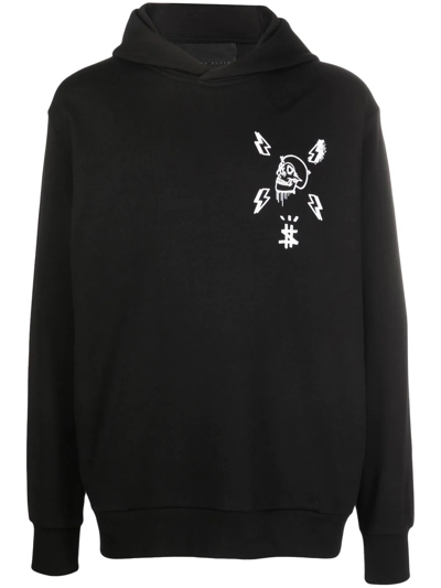 Philipp Plein Skull Graphic-print Hoodie In Schwarz