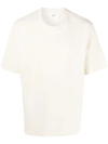 Ami Alexandre Mattiussi Ami De Coeur Embroidered Organic Cotton T-shirt In Light Beige