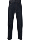 Prada Stretch Denim Jeans Belt Loops Five Pockets In Blau