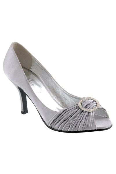 Lunar Womens/ladies Sienna Diamante Court Shoes In Grey