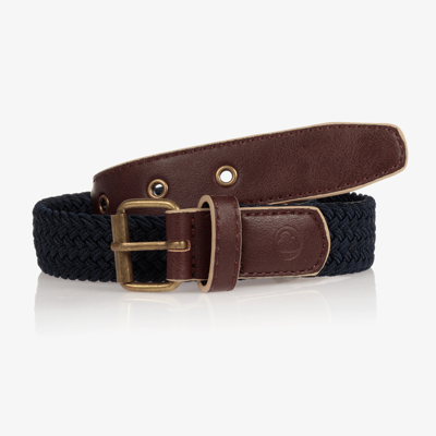 Mayoral Kids' Boys Navy Blue Woven Belt