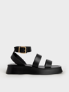 CHARLES & KEITH CHARLES & KEITH - SQUARE TOE ANKLE-STRAP SANDALS