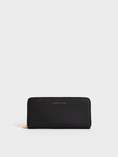 Charles & Keith Zip-around Long Wallet In Black