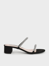 CHARLES & KEITH CHARLES & KEITH - GEM-ENCRUSTED STRAPPY HEELED MULES