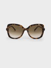 CHARLES & KEITH RECYCLED ACETATE TORTOISESHELL BUTTERFLY SUNGLASSES