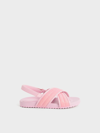 CHARLES & KEITH CHARLES & KEITH - GIRLS' GLITTERED BACK-STRAP SANDALS