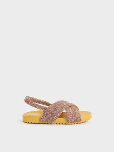 Charles & Keith - Girls' Jacquard Back-strap Sandals In Multi