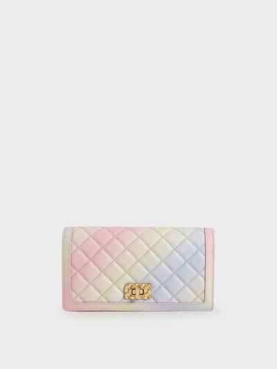 Charles & Keith Micaela Quilted Phone Pouch In Multi