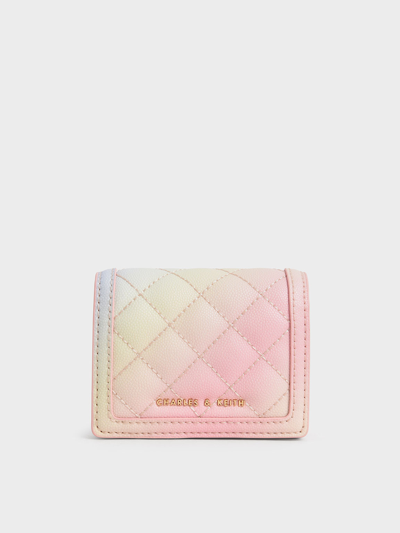 Charles & Keith Micaela Quilted Card Holder In Multi