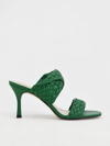 CHARLES & KEITH CHARLES & KEITH - DOUBLE STRAP WOVEN HEELED MULES