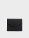 Charles & Keith Marlowe Short Envelope Wallet In Black
