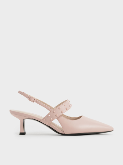 CHARLES & KEITH STUDDED SLINGBACK PUMPS 