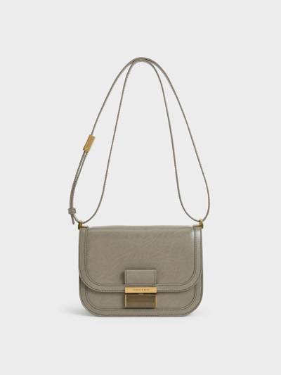 Charles & Keith Charlot Bag In Taupe