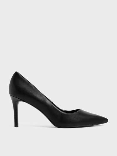 Charles & Keith Pointed Toe Stiletto Pumps In Black