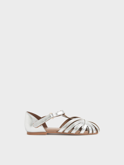 Charles & Keith - Girls' T-bar Mary Janes In Silver