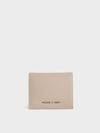Charles & Keith Zip Around Short Wallet In Sand