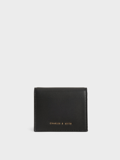 Charles & Keith Zip Around Short Wallet In Black