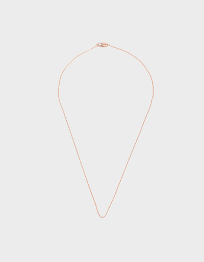 Charles & Keith Princess Chain Necklace In Rose Gold