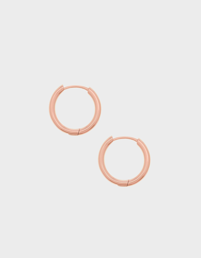 Charles & Keith Hoop Earrings In Rose Gold