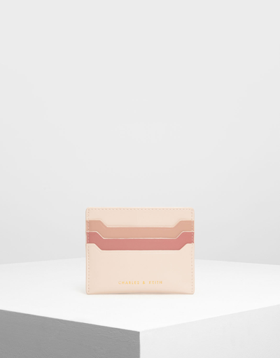 Charles & Keith Multicolour Card Holder In Light Pink