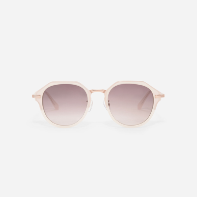 Charles & Keith Angular Oval Sunglasses In Pink