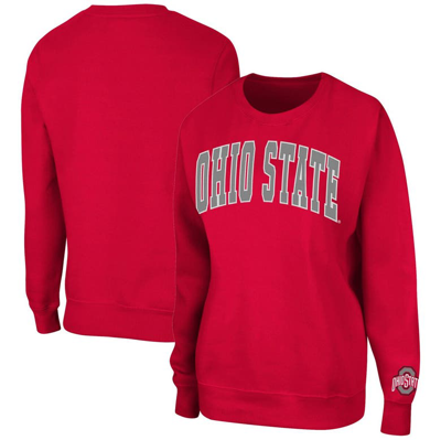 Colosseum Scarlet Ohio State Buckeyes Campanile Pullover Sweatshirt