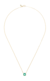 ILA TRACER 14K YELLOW GOLD EMERALD NECKLACE