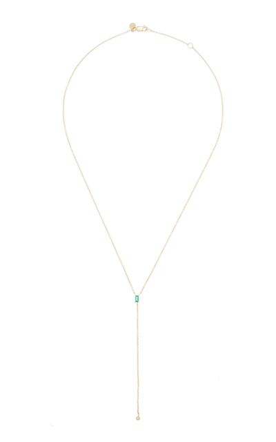 Ila Women's Elettra 14k Yellow Gold Emerald Necklace In Green