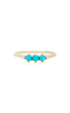 ILA FELICIA 14K YELLOW GOLD TURQUOISE RING