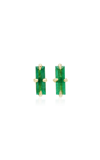 ILA ELVIN 14K YELLOW GOLD EMERALD EARRINGS