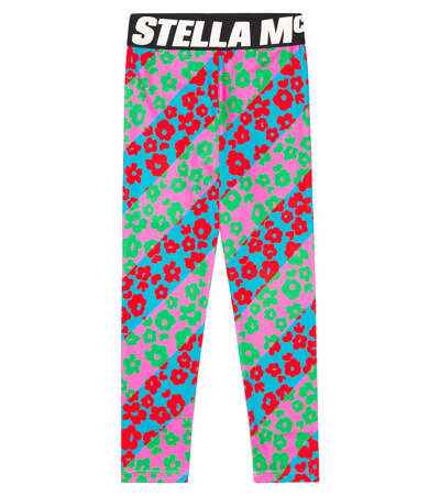Stella Mccartney Leopard Print Leggings In 粉色