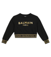 BALMAIN LOGO COTTON JERSEY SWEATSHIRT