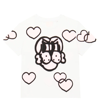 Givenchy X Chito Kids' Bart Dog Hearts Cotton Graphic Tee In White
