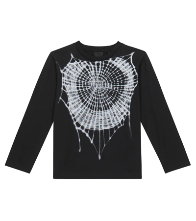 Givenchy Boys Teen Black Spider Web Top