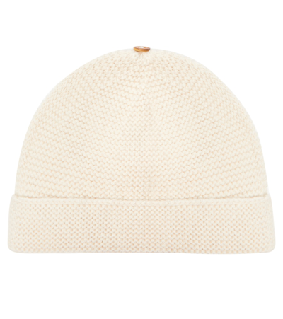 Bonpoint Babies' Wool And Cotton Beanie In Blanc Lait