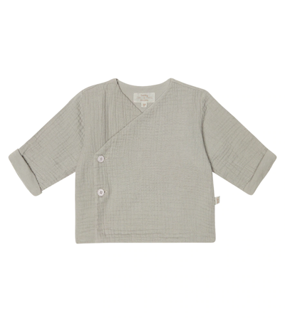 Il Gufo Baby Cotton Jacket In Stone Grey