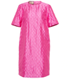 Gucci Gg-embroidered Monogram Shift Dress In Peonia Petal