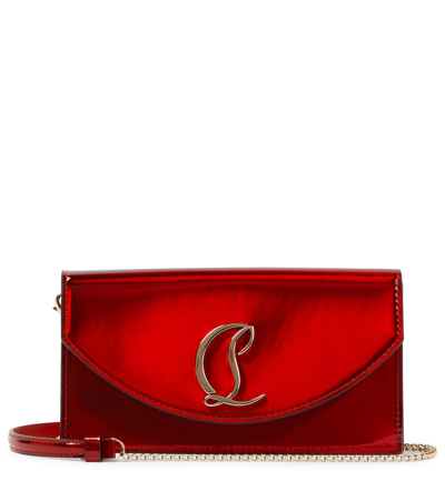 Christian Louboutin Loubi54 Patent Leather Clutch In Loubi Gold