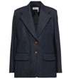 Chloé Single-breasted Jacket In Dark Blue Denim In Iconic Navy
