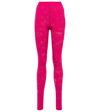 Alaïa Fishnet Leggings In Fuchsia